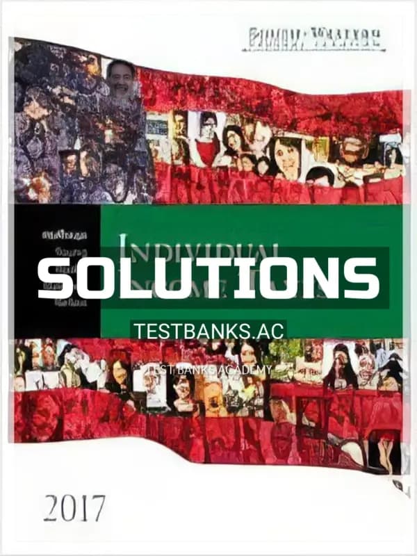 Solutions Manual for South-Western Federal Taxation 2017 Individual Income Taxes 40th Edition by Hoffman cover