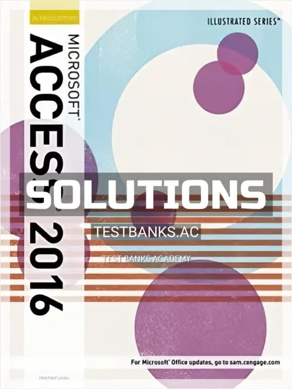 Cover for Solutions Manual for Illustrated Microsoft Office 365 and Access 2016 Introductory 1st Edition by Friedrichsen