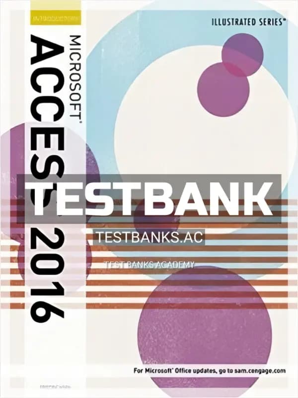 Cover for Test Bank for Illustrated Microsoft Office 365 and Access 2016 Introductory 1st Edition by Friedrichsen