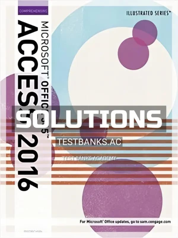 Cover for Solutions Manual for Illustrated Microsoft Office 365 and Access 2016 Comprehensive 1st Edition by Friedrichsen