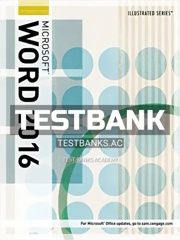 Cover for Test Bank for Illustrated Microsoft Office 365 and Word 2016 Introductory 1st Edition by Duffy