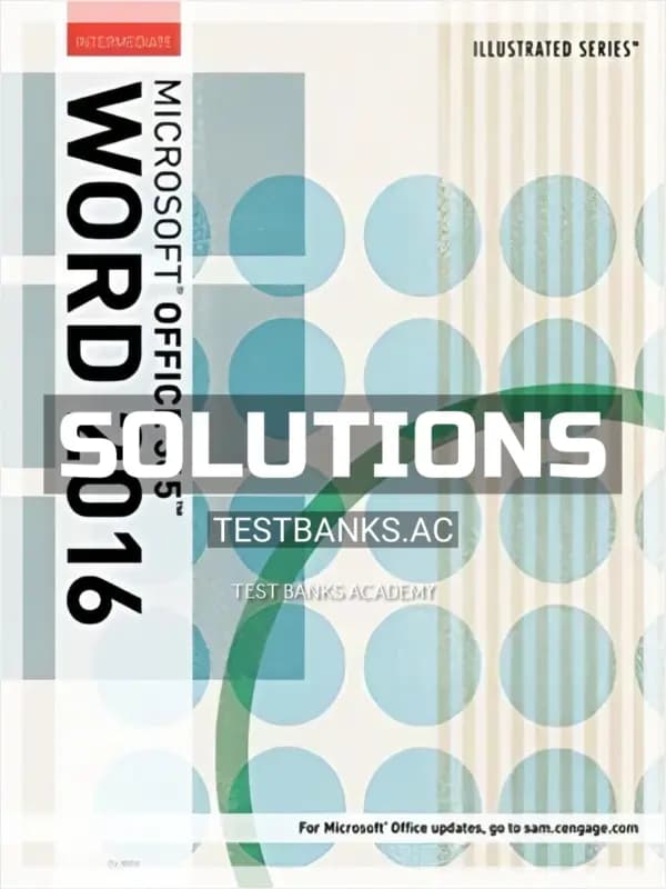 Cover for Solutions Manual for Illustrated Microsoft Office 365 and Word 2016 Intermediate 1st Edition by Duffy