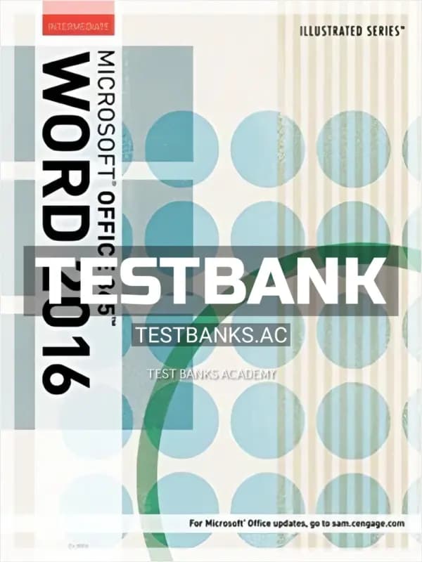 Cover for Test Bank for Illustrated Microsoft Office 365 and Word 2016 Intermediate 1st Edition by Duffy
