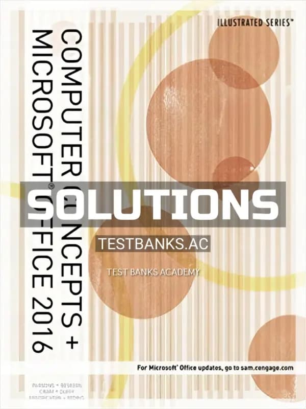 Cover for Solutions Manual for Illustrated Computer Concepts and Microsoft Office 365 and Office 2016 1st Edition by Parsons