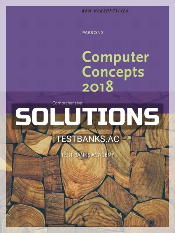 Cover for Solutions Manual for New Perspectives on Computer Concepts 2018 Comprehensive 20th Edition by Parsons