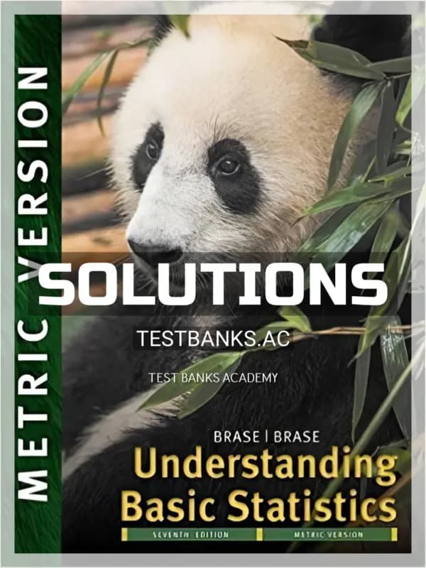 Cover for Solutions Manual for Understanding Basic Statistics International Metric Edition 7th Edition by Brase