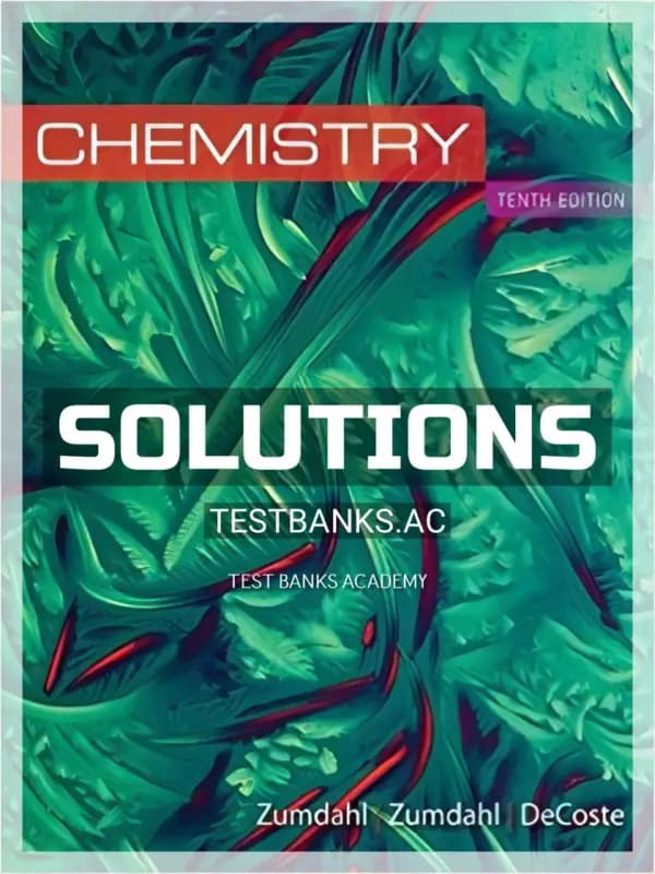 Cover for Solutions Manual for Chemistry 10th Edition by Zumdahl