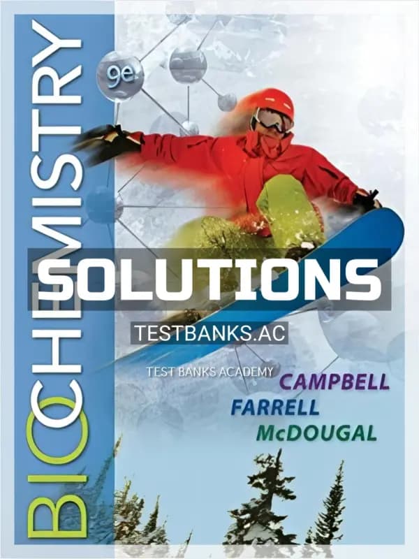 Cover for Solutions Manual for Biochemistry 9th Edition by Campbell