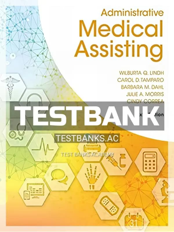 Cover for Test Bank for Administrative Medical Assisting 6th Edition by Lindh