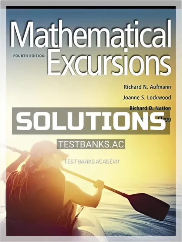 Cover for Solutions Manual for Mathematical Excursions 4th Edition by Aufmann
