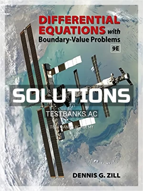Cover for Solutions Manual for Differential Equations with Boundary Value Problems 9th Edition by Zill