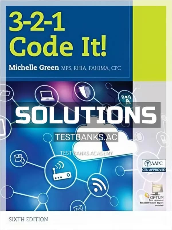 Cover for Solutions Manual for 3 2 1 Code It 6th Edition by Green