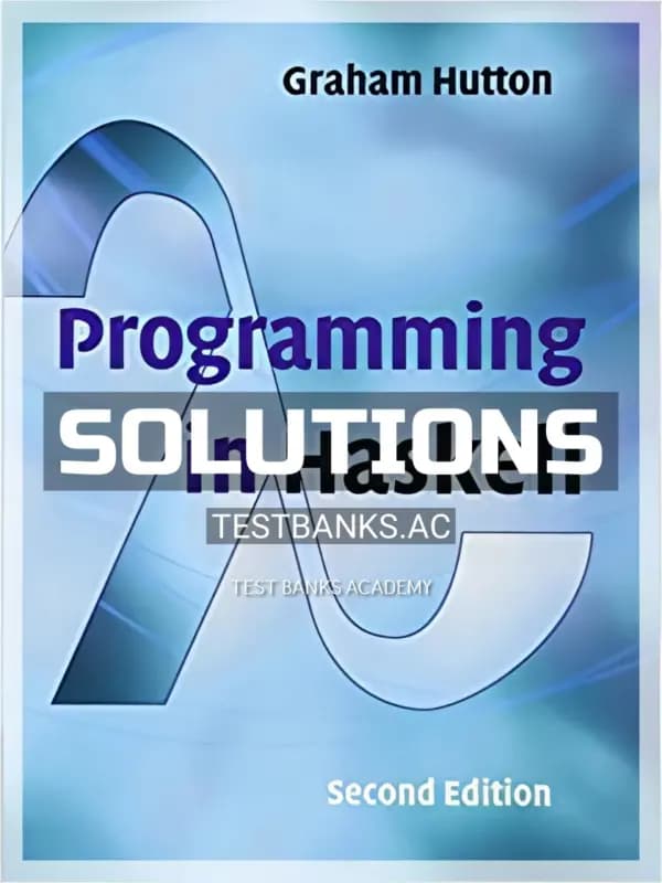 Cover for Solutions Manual for Programming in Haskell 2nd Edition by Hutton