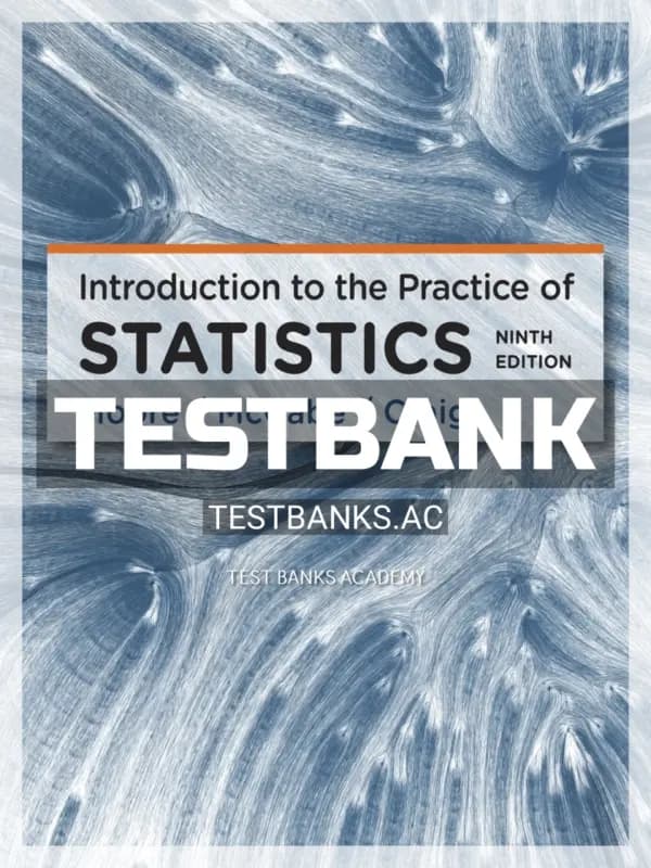 Cover for Test Bank for Introduction to the Practice of Statistics 9th Edition by Moore