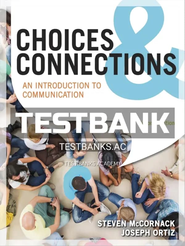 Cover for Test Bank for Choices and Connections An Introduction to Communication 2nd Edition by McCornack