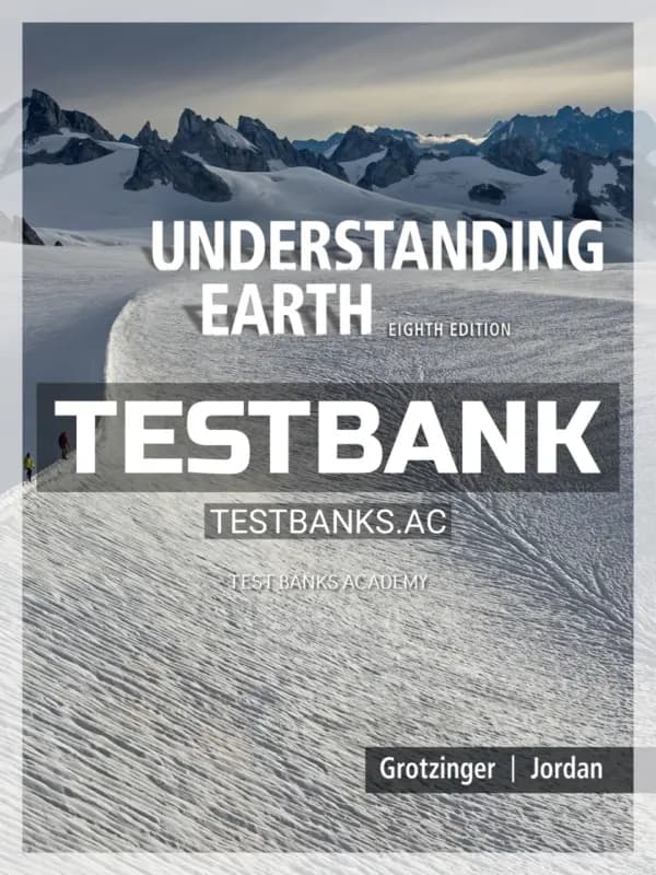 Cover for Test Bank for Understanding Earth 8th Edition by Grotzinger