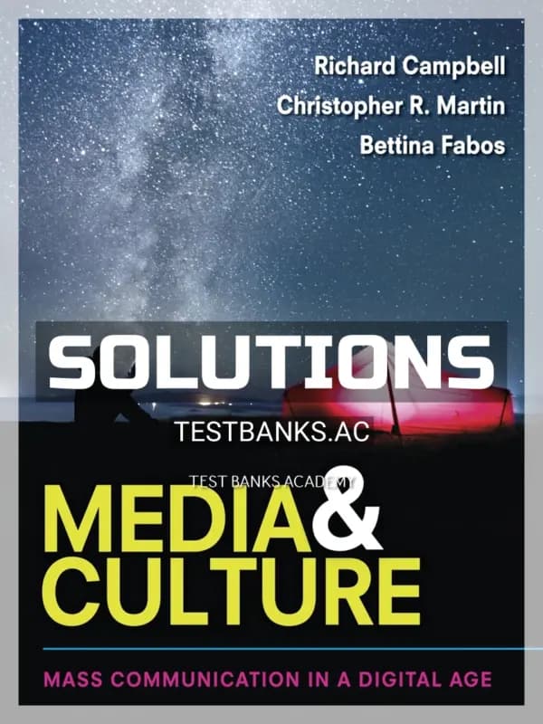 Cover for Solutions Manual for Media and Culture An Introduction to Mass Communication 11th Edition by Campbell