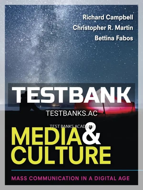 Cover for Test Bank for Media and Culture An Introduction to Mass Communication 11th Edition by Campbell