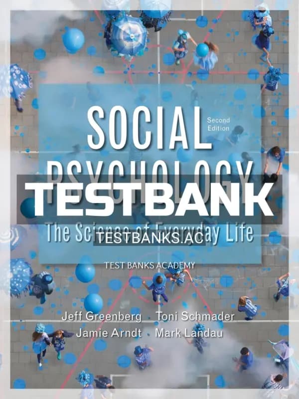 Cover for Test Bank for Social Psychology 2nd Edition by Greenberg