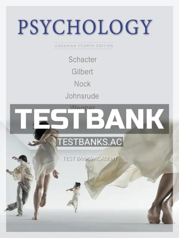 Cover for Test Bank for Psychology 4th CA Edition by Schacter