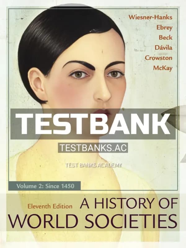 Cover for Test Bank for History of World Societies Volume 2 11th Edition by Wiesner Hanks