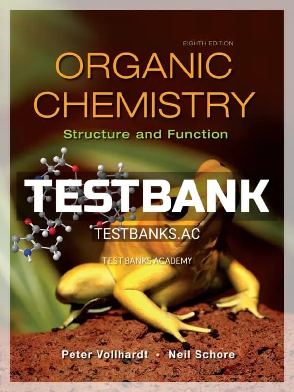 Cover for Test Bank for Organic Chemistry Structure and Function 8th Edition by Vollhardt