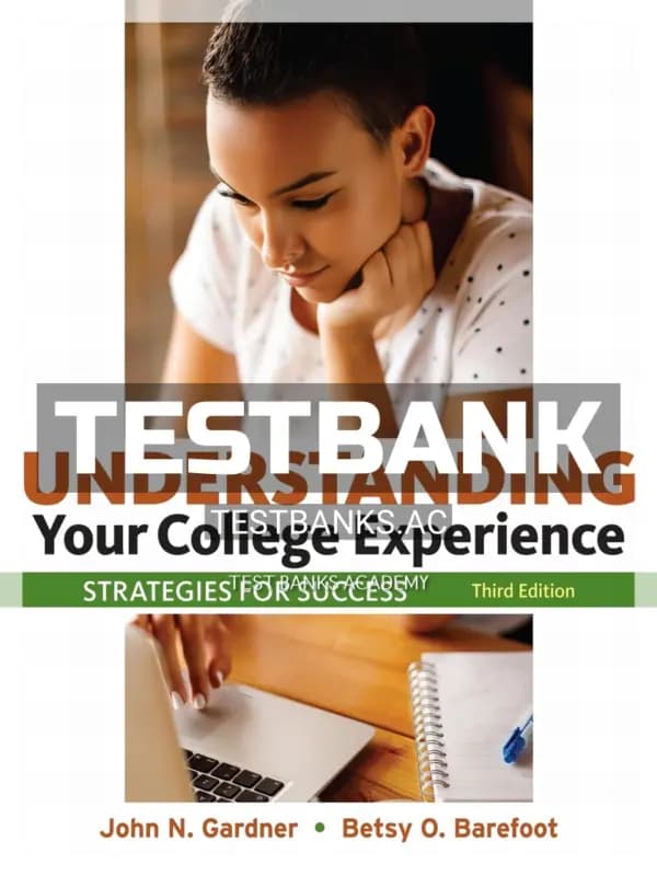Cover for Test Bank for Understanding Your College Experience 3rd Edition by Gardner