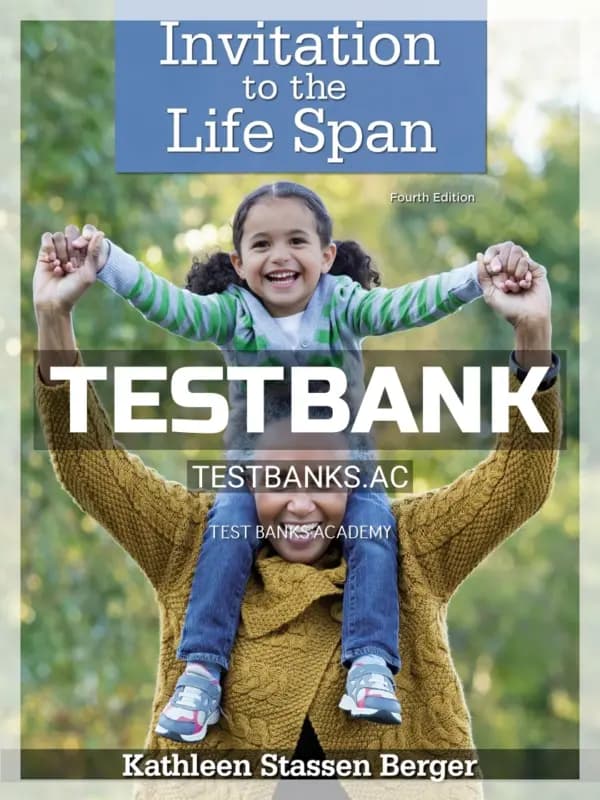Cover for Test Bank for Invitation to the Life Span 4th Edition by Berger