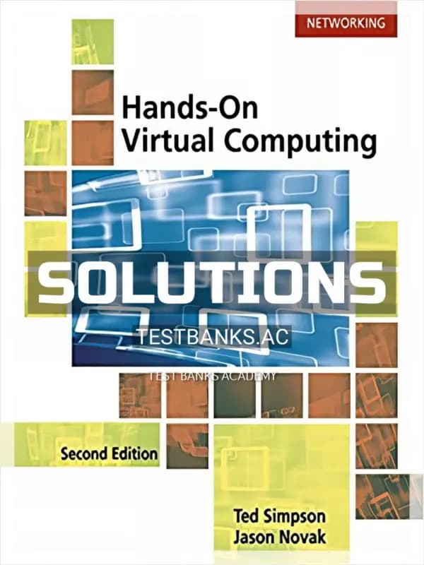 Cover for Solutions Manual for Hands on Virtual Computing 2nd Edition by Simpson