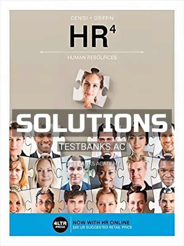 Cover for Solutions Manual for HR 4th Edition by DeNisi