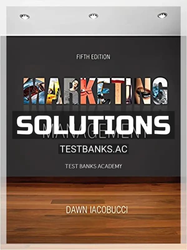 Cover for Solutions Manual for Marketing Management 5th Edition by Iacobucci