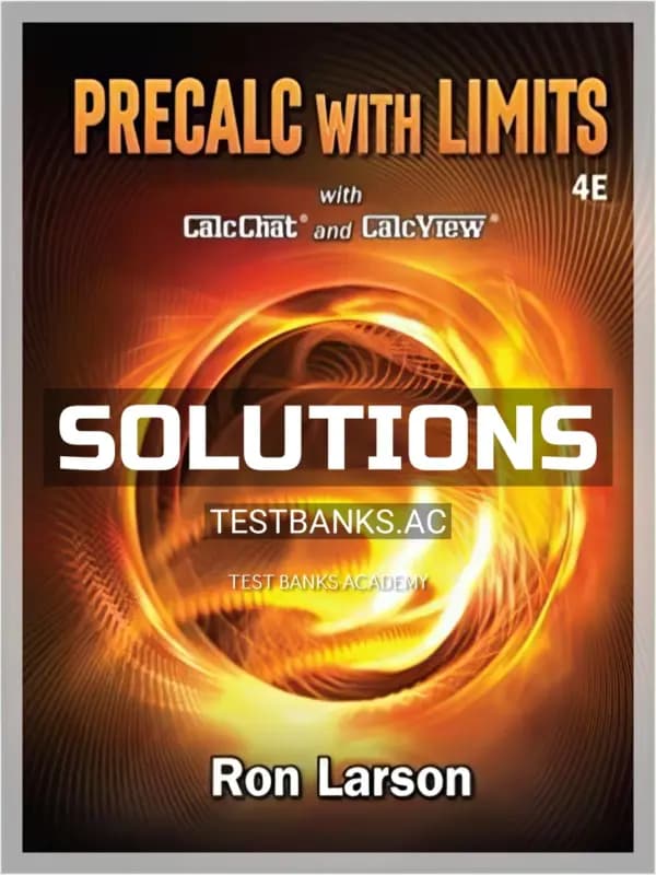 Cover for Solutions Manual for Precalculus with Limits 4th Edition by Larson