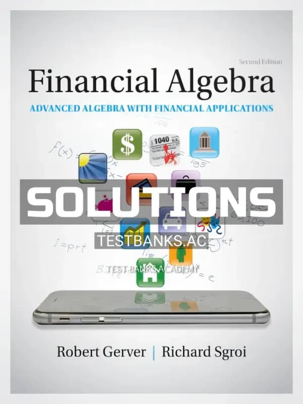 Cover for Solutions Manual for Financial Algebra Advanced Algebra with Financial Applications 2nd Edition by Gerver
