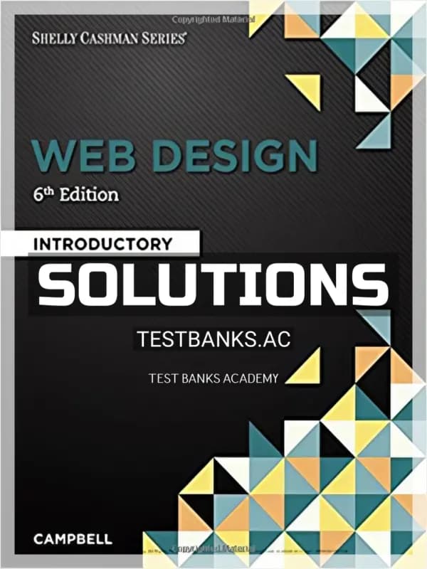 Cover for Solutions Manual for Web Design Introductory 6th Edition by Campbell