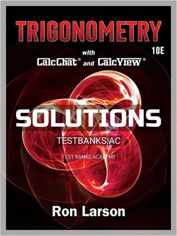 Cover for Solutions Manual for Trigonometry 10th Edition by Larson