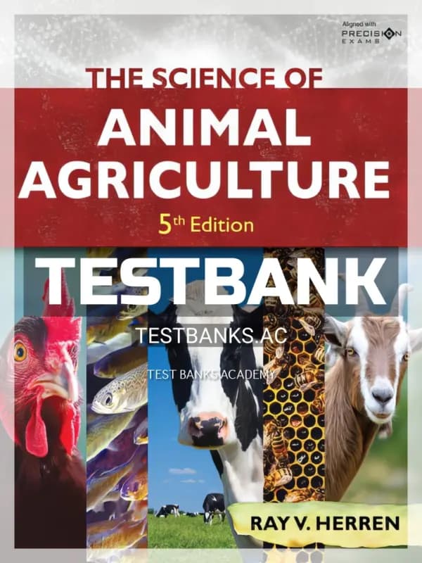 Cover for Test Bank for Science of Animal Agriculture 5th Edition by Herren