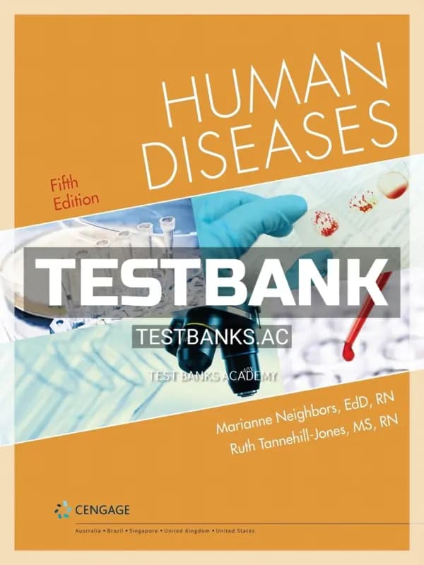 Cover for Test Bank for Human Diseases 5th Edition by Neighbors