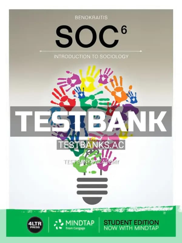 Cover for Test Bank for SOC 6th Edition by Benokraitis