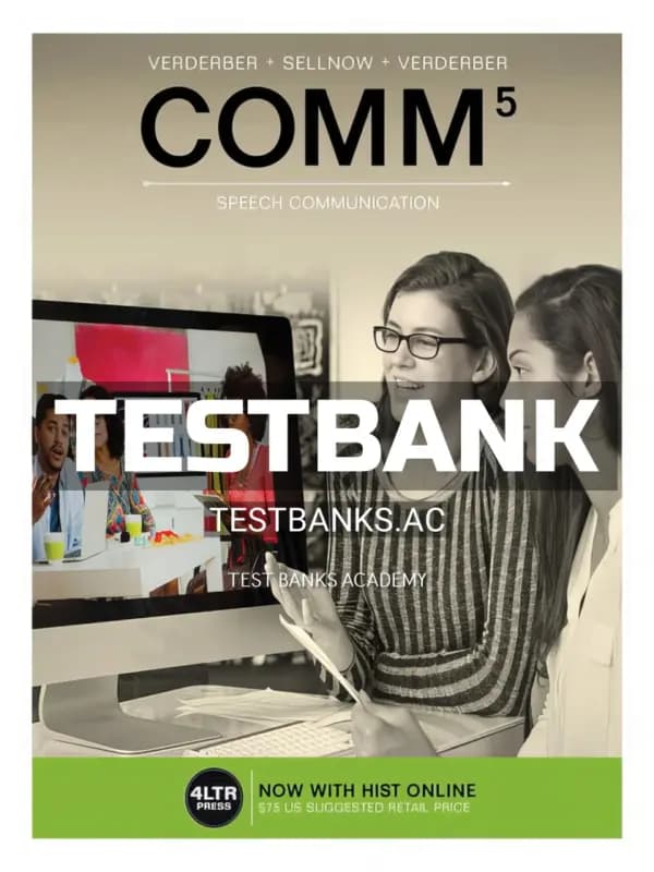 Cover for Test Bank for COMM 5th Edition by Sellnow