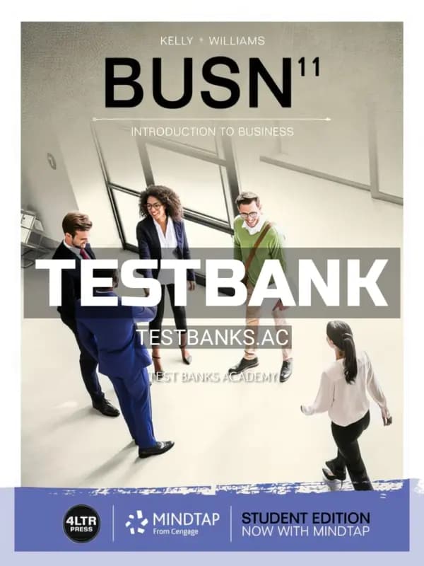 Cover for Test Bank for BUSN 11th Edition by Kelly