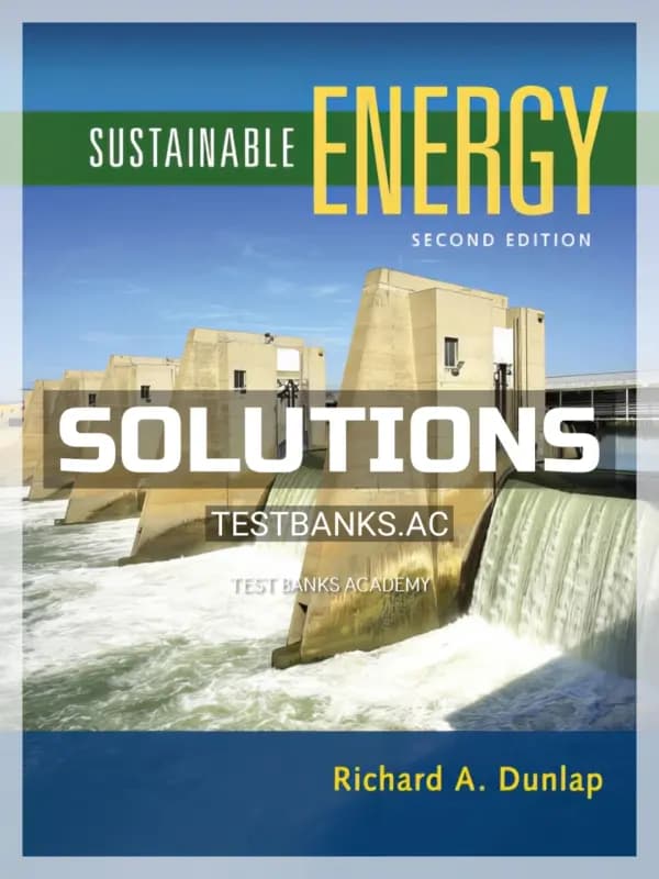 Cover for Solutions Manual for Sustainable Energy 2nd Edition by Dunlap