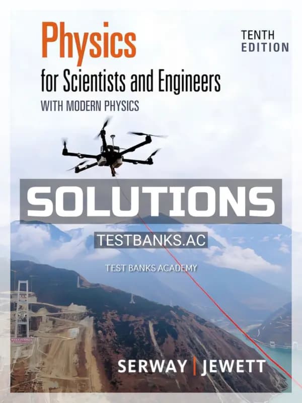 Cover for Solutions Manual for Physics for Scientists and Engineers with Modern Physics 10th Edition by Serway
