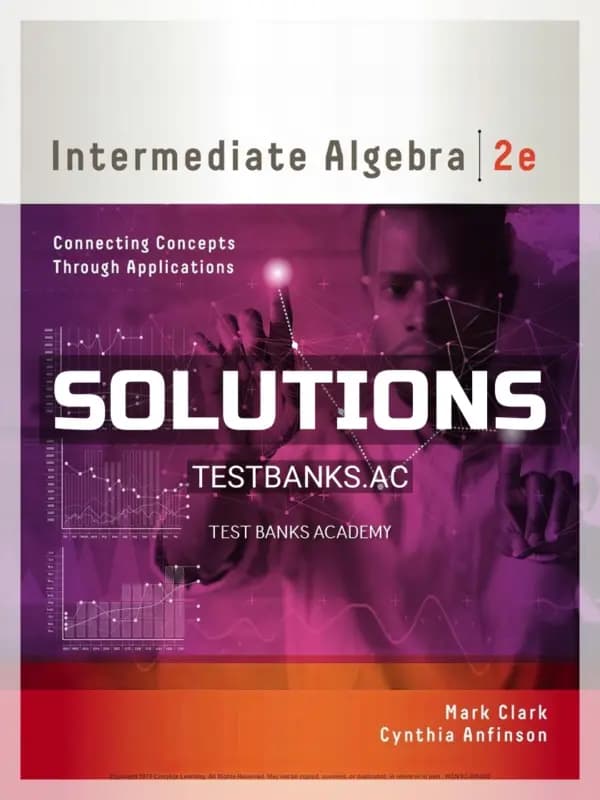 Cover for Solutions Manual for Intermediate Algebra Connecting Concepts through Applications 2nd Edition by Clark