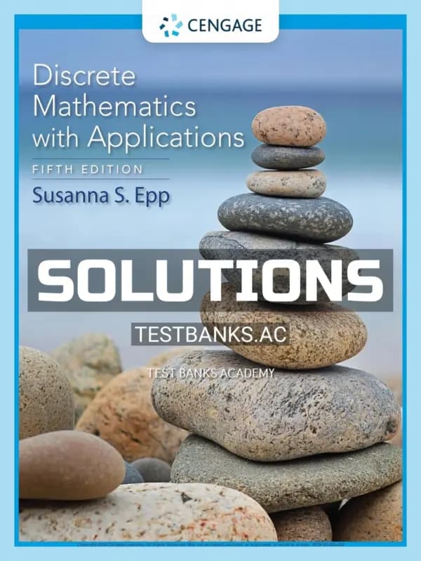 Cover for Solutions Manual for Discrete Mathematics with Applications 5th Edition by Epp