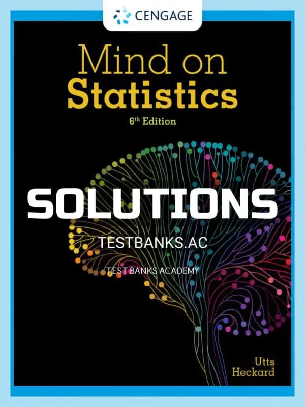 Cover for Solutions Manual for Mind on Statistics 6th Edition by Utts