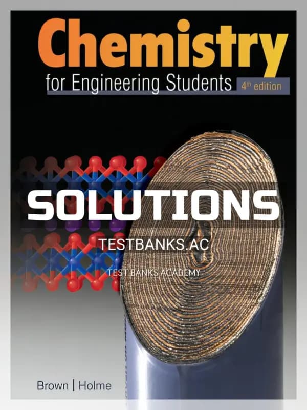 Cover for Solutions Manual for Chemistry for Engineering Students 4th Edition by Brown