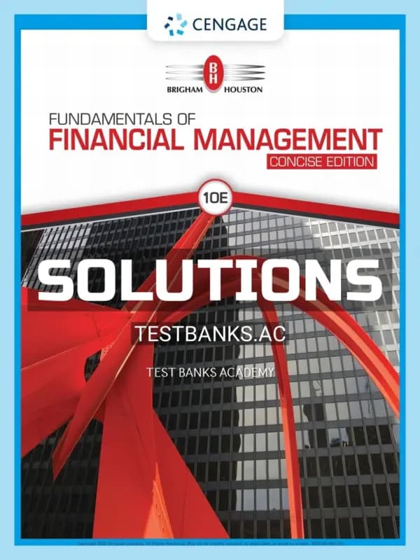 Cover for Solutions Manual for Fundamentals of Financial Management Concise Edition 10th Edition by Brigham