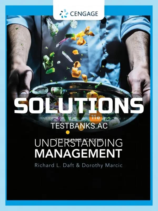 Cover for Solutions Manual for Understanding Management 11th Edition by Daft