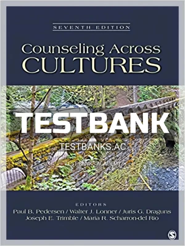 Cover for Test Bank for Counseling Across Cultures 7th Edition by Pedersen