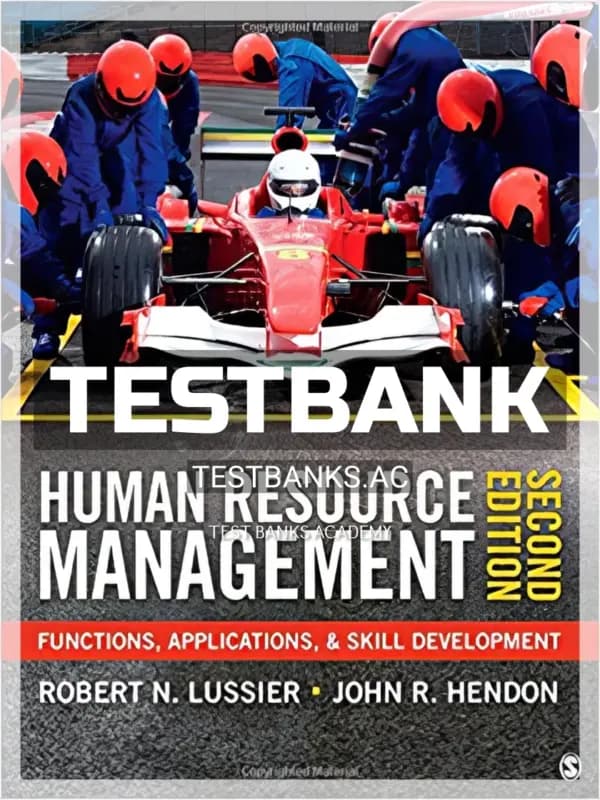 Cover for Test Bank for Human Resource Management Functions Applications and Skill Development 2nd Edition by Lussier